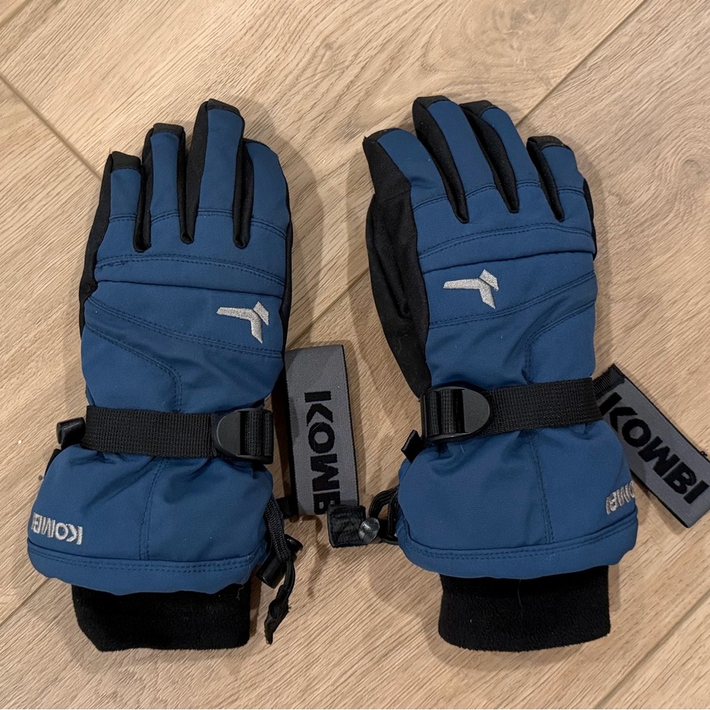 Blue and Black Men's Gloves